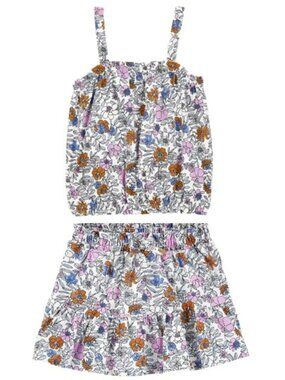 WT. CARTER'S Girls Floral Tank Top & Skort 2pc Set